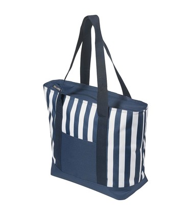 17.5 Litre Zippered Striped Beach Cooler bag