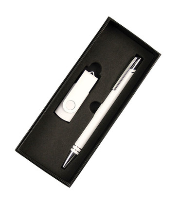 Gift Set with 8Gb Lacquered Rotate Flash Drive & Hawk Pen