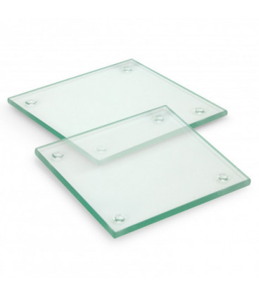 Venice Glass Coaster Set of 2 Square - Full Colour