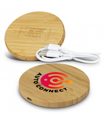 Vita Bamboo Wireless Charger - Round