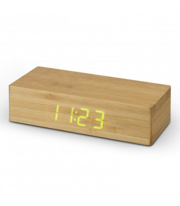 Bamboo Wireless Charging Clock