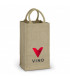 Jute Four Bottle Wine Carrier