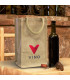 Jute Four Bottle Wine Carrier