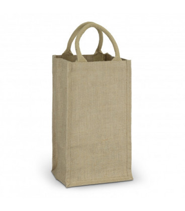 Jute Four Bottle Wine Carrier