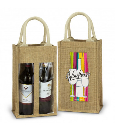 Serena Jute Double Wine Carrier