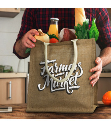 Lanza Starch Jute Tote Bag