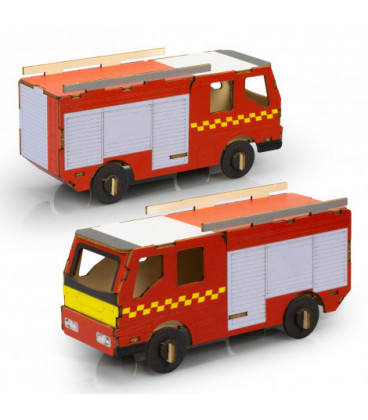 BRANDCRAFT Fire Truck Wooden Model