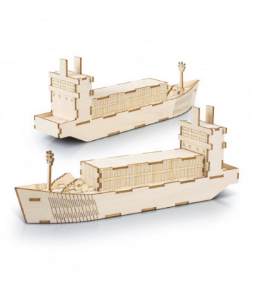 BRANDCRAFT Cargo Ship Wooden Model