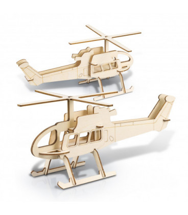 BRANDCRAFT Helicopter Wooden Model