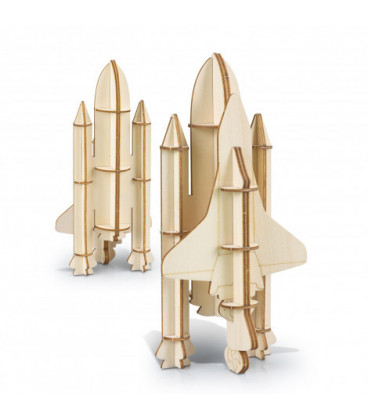 BRANDCRAFT Rocket Ship Wooden Model