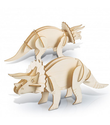 BRANDCRAFT Triceratops Wooden Model