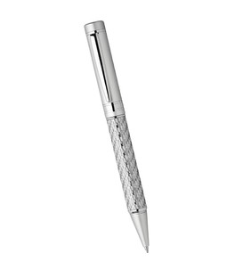 Carbon Fibre Silver Ballpoint Pen