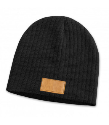 Nebraska Cable Knit Beanie with Patch